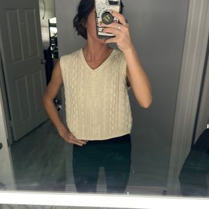 Cream Sweater Vest